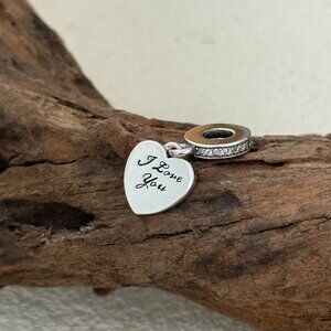 Pandora l Love You Forever S925 Silver Dangle Charm